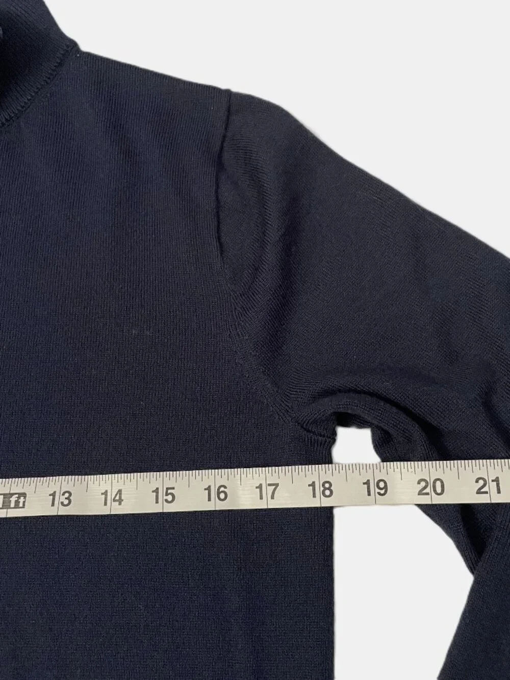 J.Crew Quarter Zip Sweater Men Small Merino Wool Blend Navy CA562 Lightweight